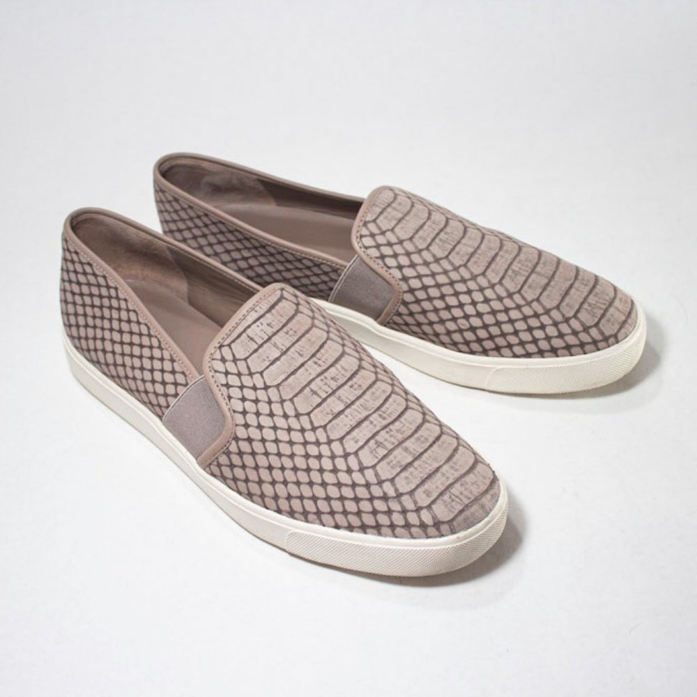 Vince Leather Slip-On Blair Sneaker Snake Embossed